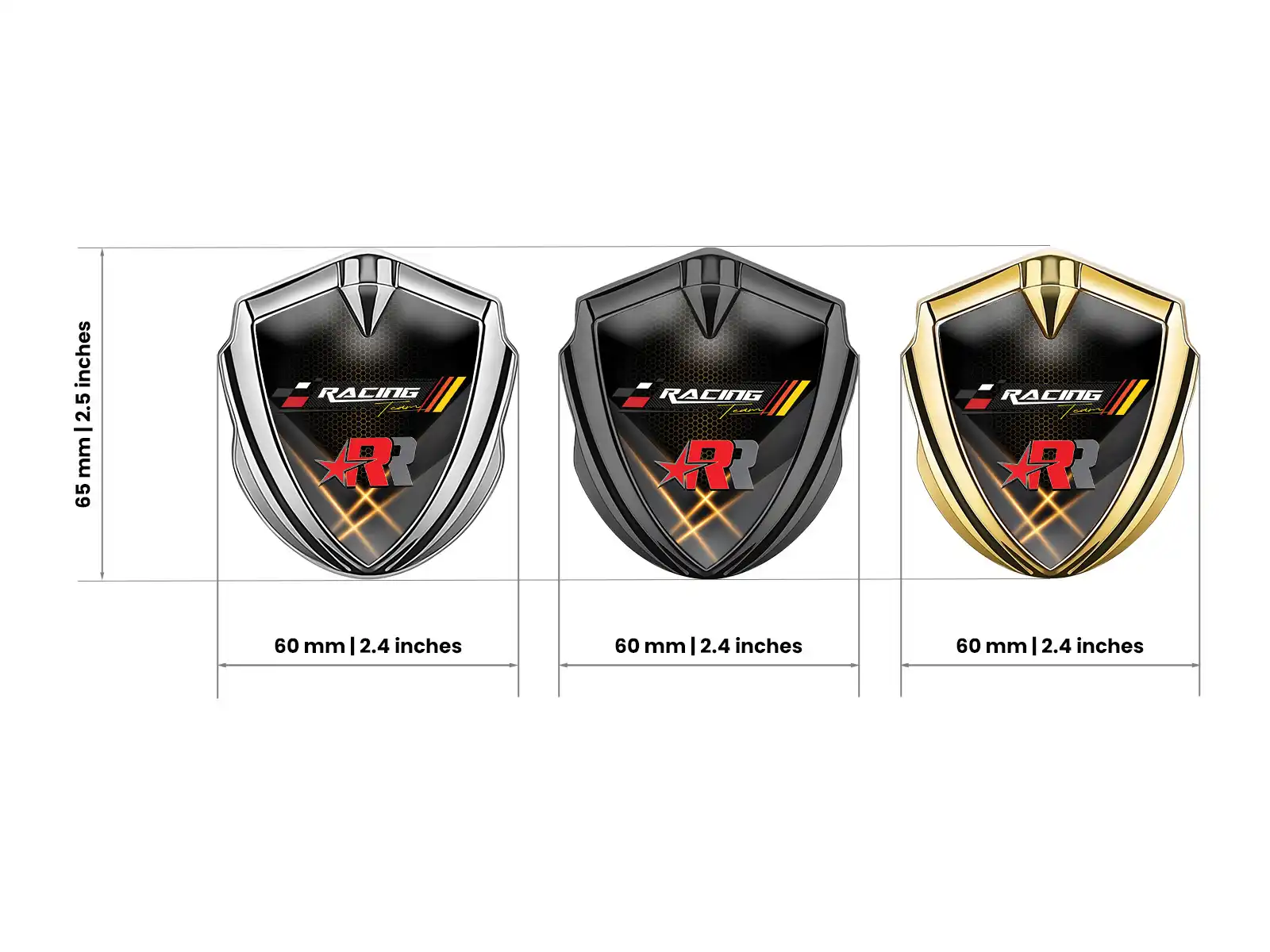 Metal Domed Emblem Universal Shiny Domed